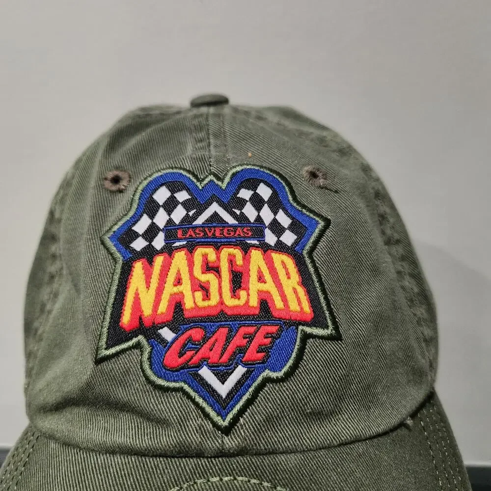 VTG 90s NASCAR Racing Cafe Las Vegas American‎ Needle Strapback Hat Cap Racecar